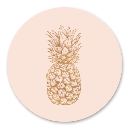 Koperen ananas